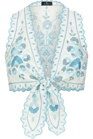 Etro Top con bordado floral
