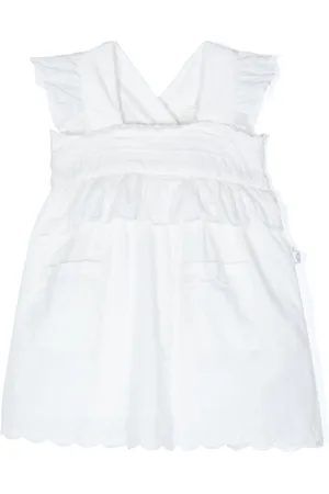 Stella McCartney Vestido con bordado inglés