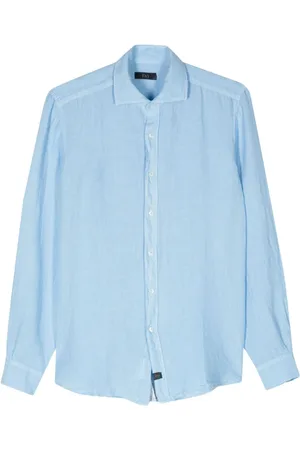 FAY Camisa con cuello italiano