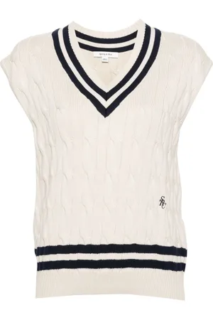 Sporty & Rich Top corto en tejido de ochos