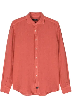 FAY Camisa con cuello italiano