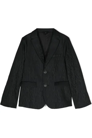 Emporio Armani Blazer con botones y logo en jacquard