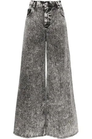 Marni Acid-wash wide-leg cotton jeans