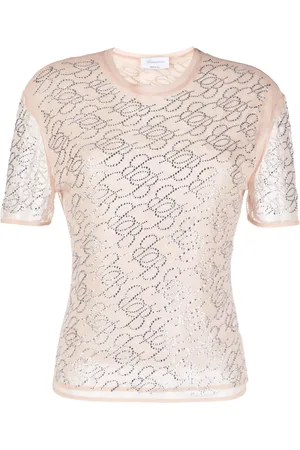 BLUMARINE Playera con logo de detalles