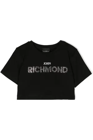 John Richmond Playera corta con logo de strass