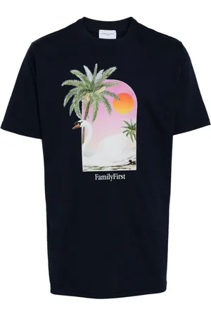 Family First Playera con cisne estampado