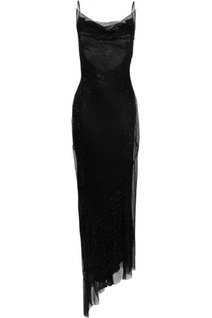 Serafini Vestido largo con detalles de strass