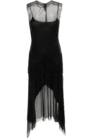 Serafini Vestido midi con detalles de strass