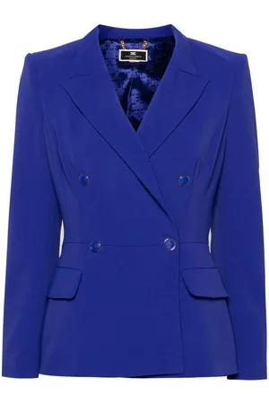 Elisabetta Franchi Blazer con doble botonadura y peplum