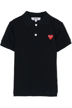 Comme des Garçons Playera tipo polo con logo bordado