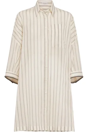 Brunello Cucinelli Camisa con detalle de cadena Monili