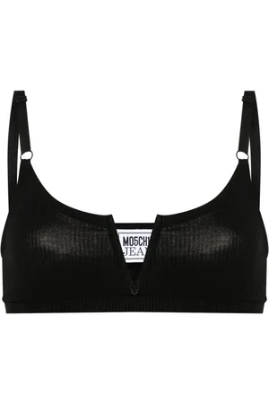 Moschino Brasier de canalé con detalle en V