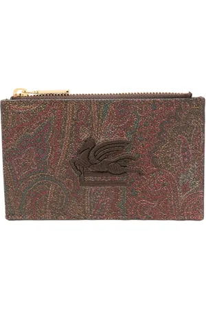 Etro Tarjetero con estampado de cachemira