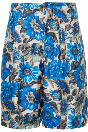 Moschino Shorts de seda con estampado floral