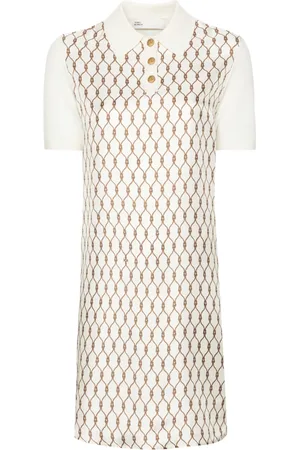 Tory Burch Vestido tejido con nudo estampado