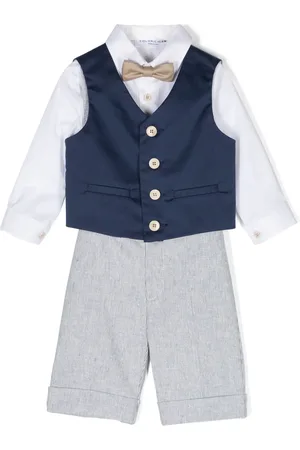 COLORICHIARI Traje de tres piezas con motivo de rayas