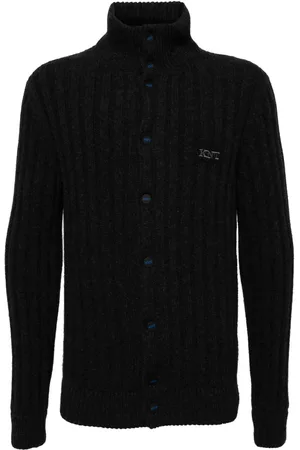 Kiton Cárdigan con logo bordado