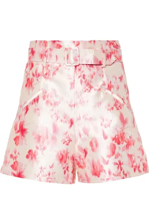 Serafini Shorts con tiro alto y estampado floral