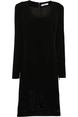 Dior Vestido midi con detalles de mostacillas 1990