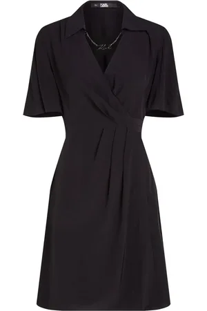 Karl Lagerfeld Vestido cruzado Signature
