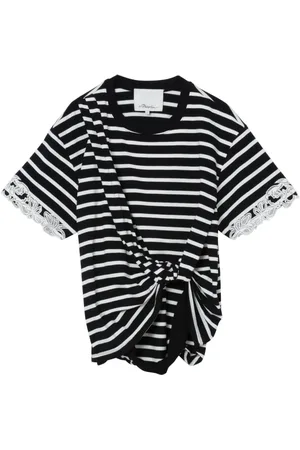 3.1 Phillip Lim Playera con rayas estampadas