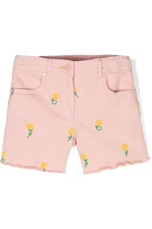 Stella McCartney Shorts de mezclilla con bordado floral
