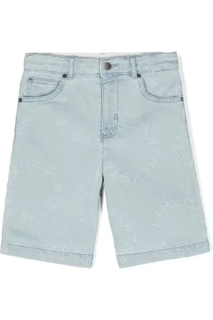 Stella McCartney Shorts de mezclilla con logo estampado