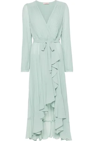 Twin-Set Vestido largo con diseño plisado