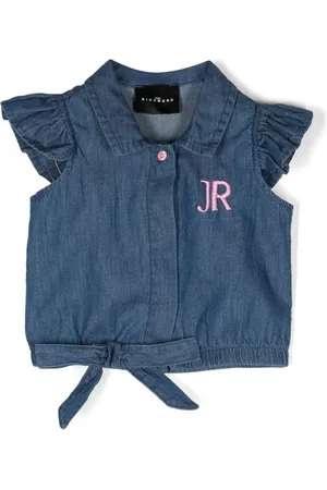 John Richmond Camisa chambray con logo bordado