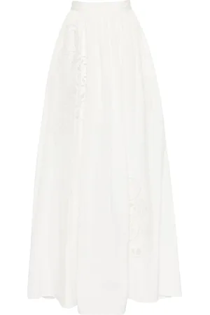 Elie saab Falda larga con diseño bordado