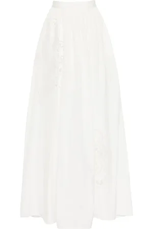 Elie saab Falda larga con diseño bordado
