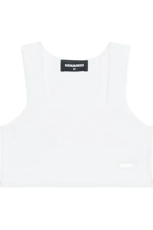 Dsquared2 Top corto con cuello cuadrado