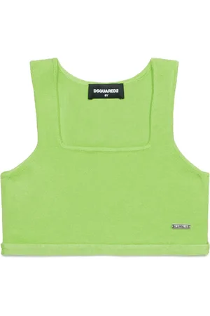 Dsquared2 Top corto con cuello cuadrado