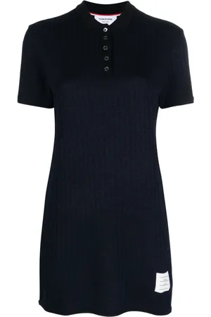 Thom Browne Vestido corto con motivo de cuadros en jacquard