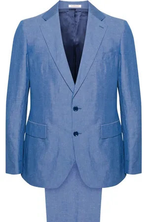 Fursac Traje de chambray con botones