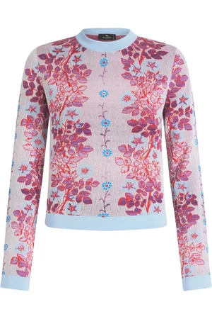 Etro Blusa con motivo floral en jacquard