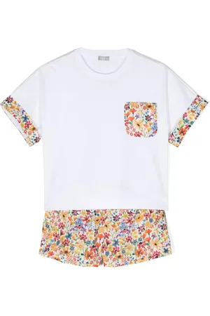 Il gufo Set de shorts con estampado floral