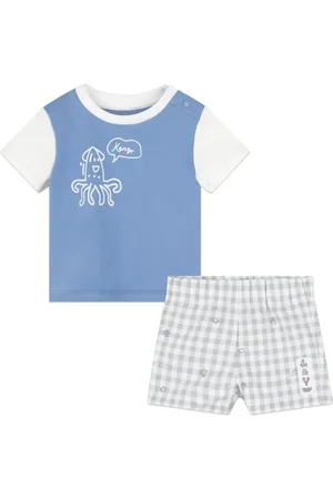 Kenzo Set de shorts y playera con estampado gráfico