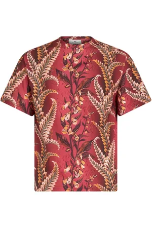 Etro Playera con follaje estampado