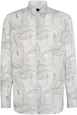 BILLIONAIRE Camisa con hojas estampadas