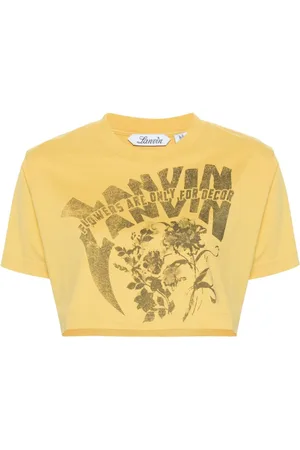 Lanvin Playera corta con estampado floral de x Future