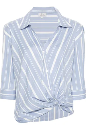 Woolrich Camisa con estampado de rayas y detalle retorcido
