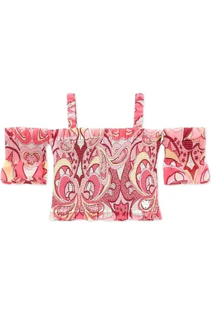 Guess Top con motivo y hombros descubiertos