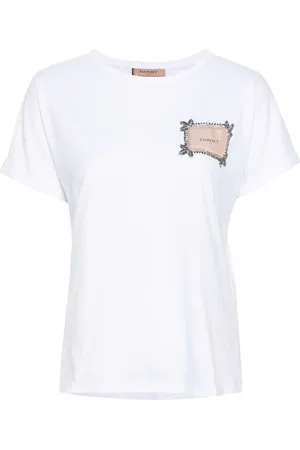 Twin-Set Playera con parche del logo