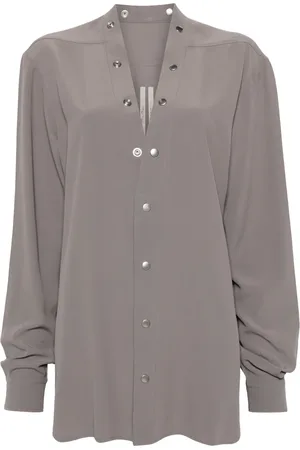 Rick Owens Blusa de crepé con botones a presión