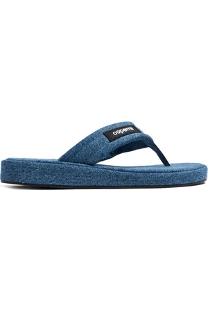 COPERNI Flip flops de mezclilla con aplique del logo