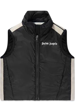 Palm Angels Chaleco capitonado con logo estampado