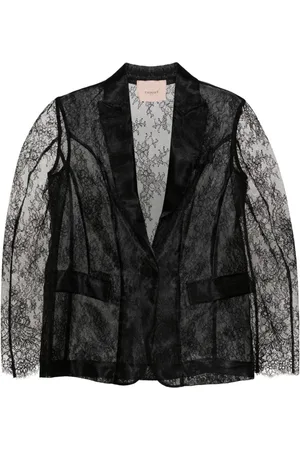 Twin-Set Blazer semitransparente con botones