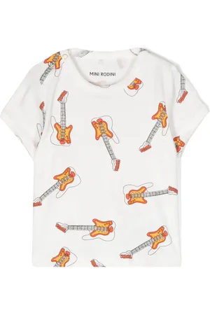 Mini Rodini Playera con guitarra estampada