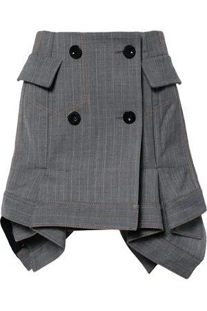 SACAI Falda corta con diseño asimétrico
